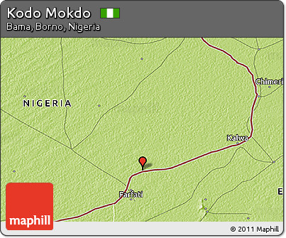 Physical 3D Map of Kodo Mokdo