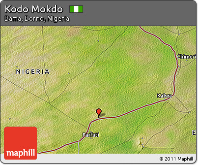 Satellite 3D Map of Kodo Mokdo