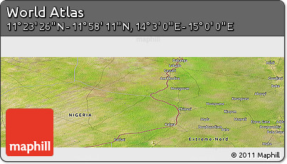 Satellite Panoramic Map of the Area around 11° 40' 49" N, 14° 31' 30" E