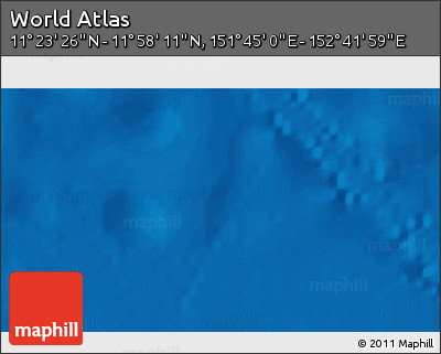 Physical 3D Map of the Area around 11° 40' 49" N, 152° 13' 29" E