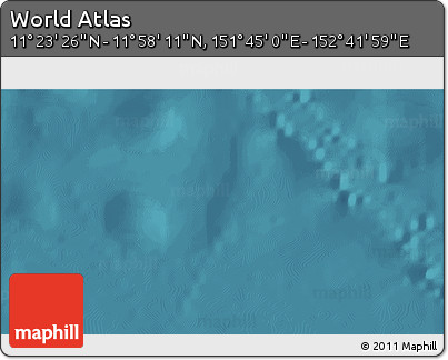 Satellite 3D Map of the Area around 11° 40' 49" N, 152° 13' 29" E
