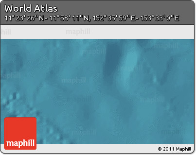 Satellite 3D Map of the Area around 11° 40' 49" N, 153° 4' 29" E