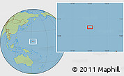 Savanna Style Location Map of the area around 11° 40' 49" N, 153° 4' 29" E