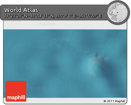 Satellite 3D Map of the Area around 11° 40' 49" N, 155° 37' 30" E