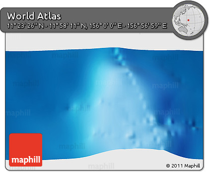 Physical 3D Map of the Area around 11° 40' 49" N, 156° 28' 29" E