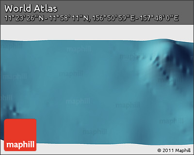Satellite 3D Map of the Area around 11° 40' 49" N, 157° 19' 29" E
