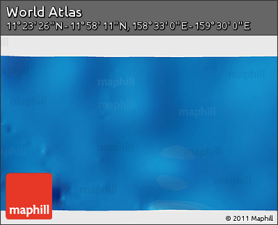 Physical 3D Map of the Area around 11° 40' 49" N, 159° 1' 30" E