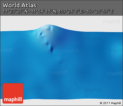 Physical 3D Map of the Area around 11° 40' 49" N, 159° 52' 30" E