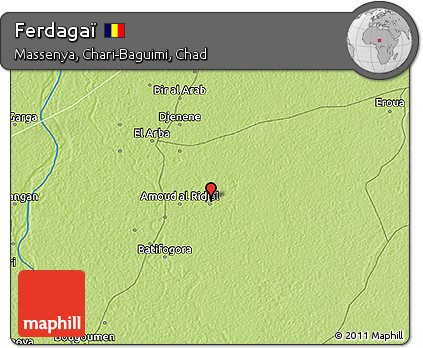 Physical 3D Map of Ferdagaï