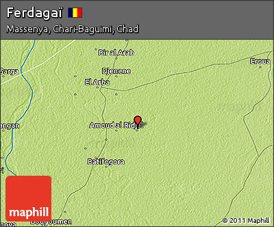 Physical 3D Map of Ferdagaï