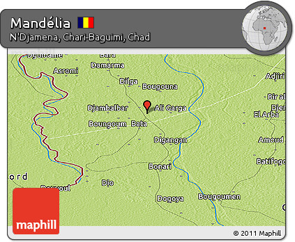 Physical Panoramic Map of Mandélia