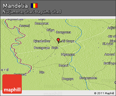 Physical Panoramic Map of Mandélia
