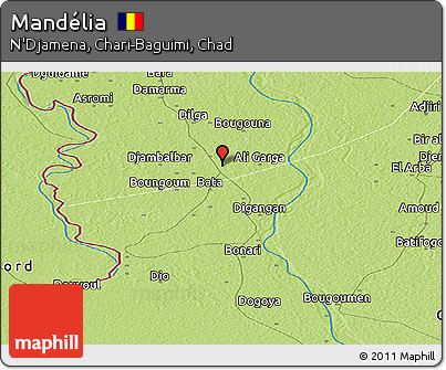 Physical Panoramic Map of Mandélia