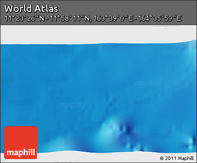 Physical 3D Map of the Area around 11° 40' 49" N, 164° 7' 30" E