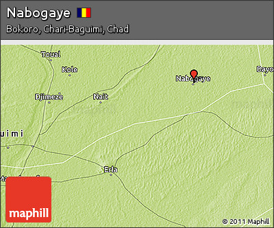 Physical 3D Map of Nabogaye