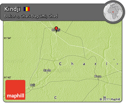 Physical Map of Kindji