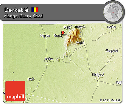 Physical 3D Map of Derkatié