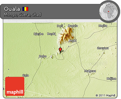 Physical 3D Map of Ouala