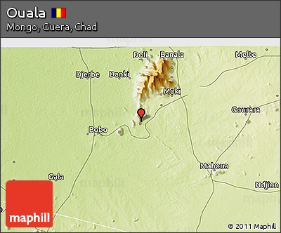 Physical 3D Map of Ouala