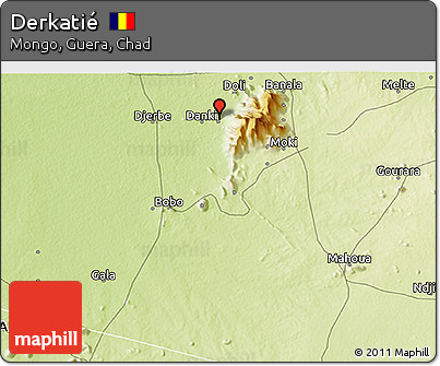 Physical 3D Map of Derkatié