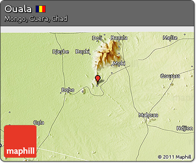 Physical 3D Map of Ouala