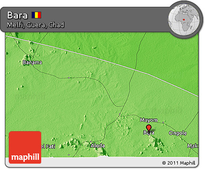 Political 3D Map of Bara