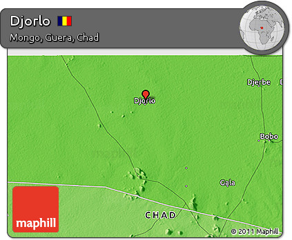 Political 3D Map of Djorlo