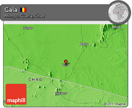Political 3D Map of Gala