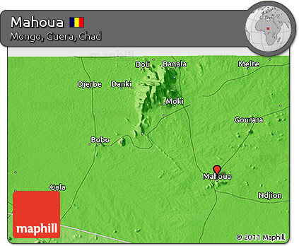 Political 3D Map of Mahoua