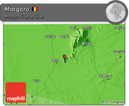 Political 3D Map of Motgoro