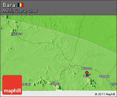 Political 3D Map of Bara