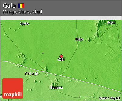 Political 3D Map of Gala