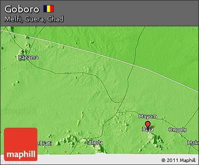 Political 3D Map of Goboro