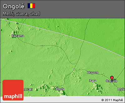Political 3D Map of Ongolé