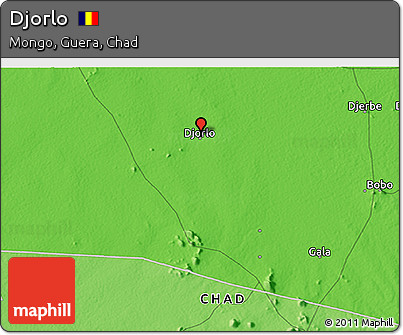 Political 3D Map of Djorlo