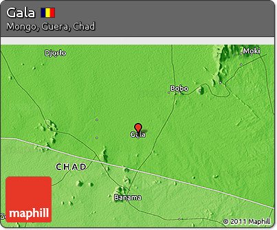 Political 3D Map of Gala