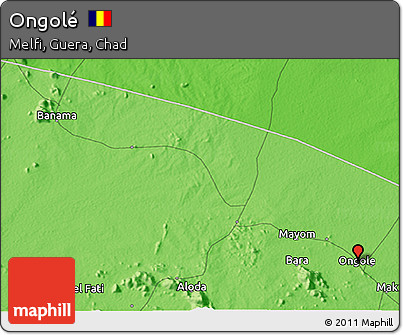 Political 3D Map of Ongolé