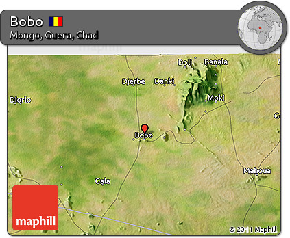 Satellite 3D Map of Bobo