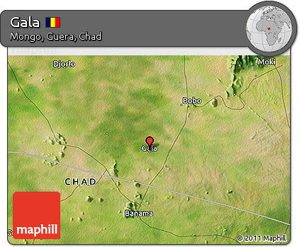 Satellite 3D Map of Gala