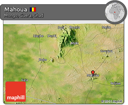 Satellite 3D Map of Mahoua
