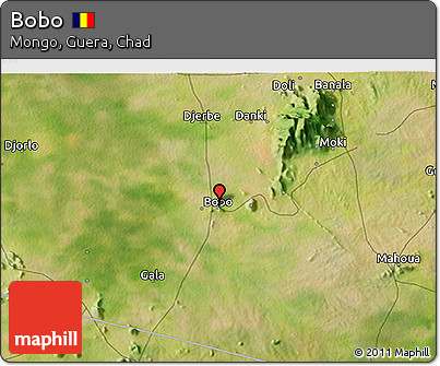 Satellite 3D Map of Bobo
