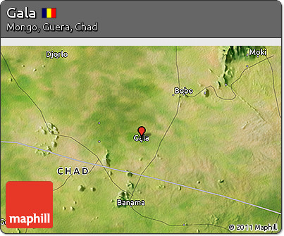 Satellite 3D Map of Gala