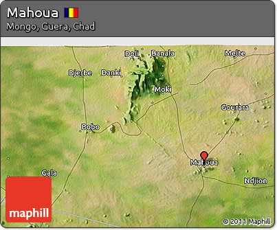 Satellite 3D Map of Mahoua