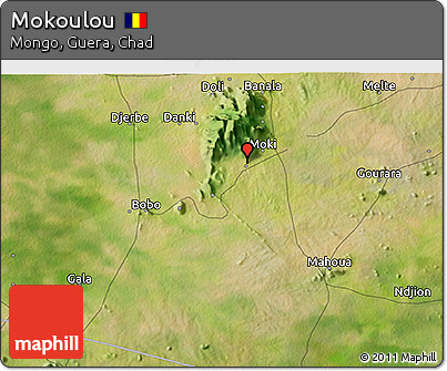 Satellite 3D Map of Mokoulou