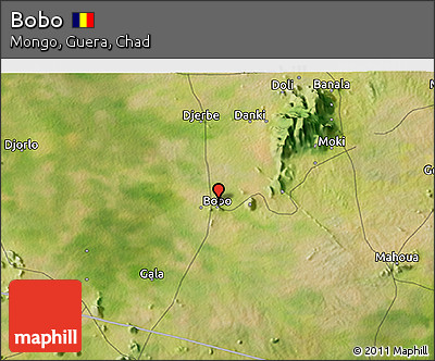 Satellite 3D Map of Bobo