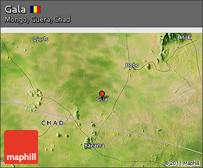 Satellite 3D Map of Gala