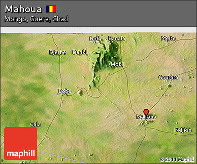 Satellite 3D Map of Mahoua