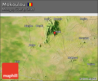 Satellite 3D Map of Mokoulou