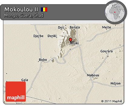 Shaded Relief 3D Map of Mokoulou II