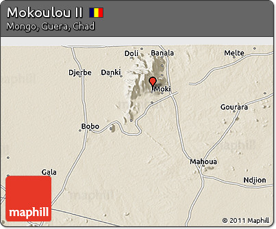 Shaded Relief 3D Map of Mokoulou II